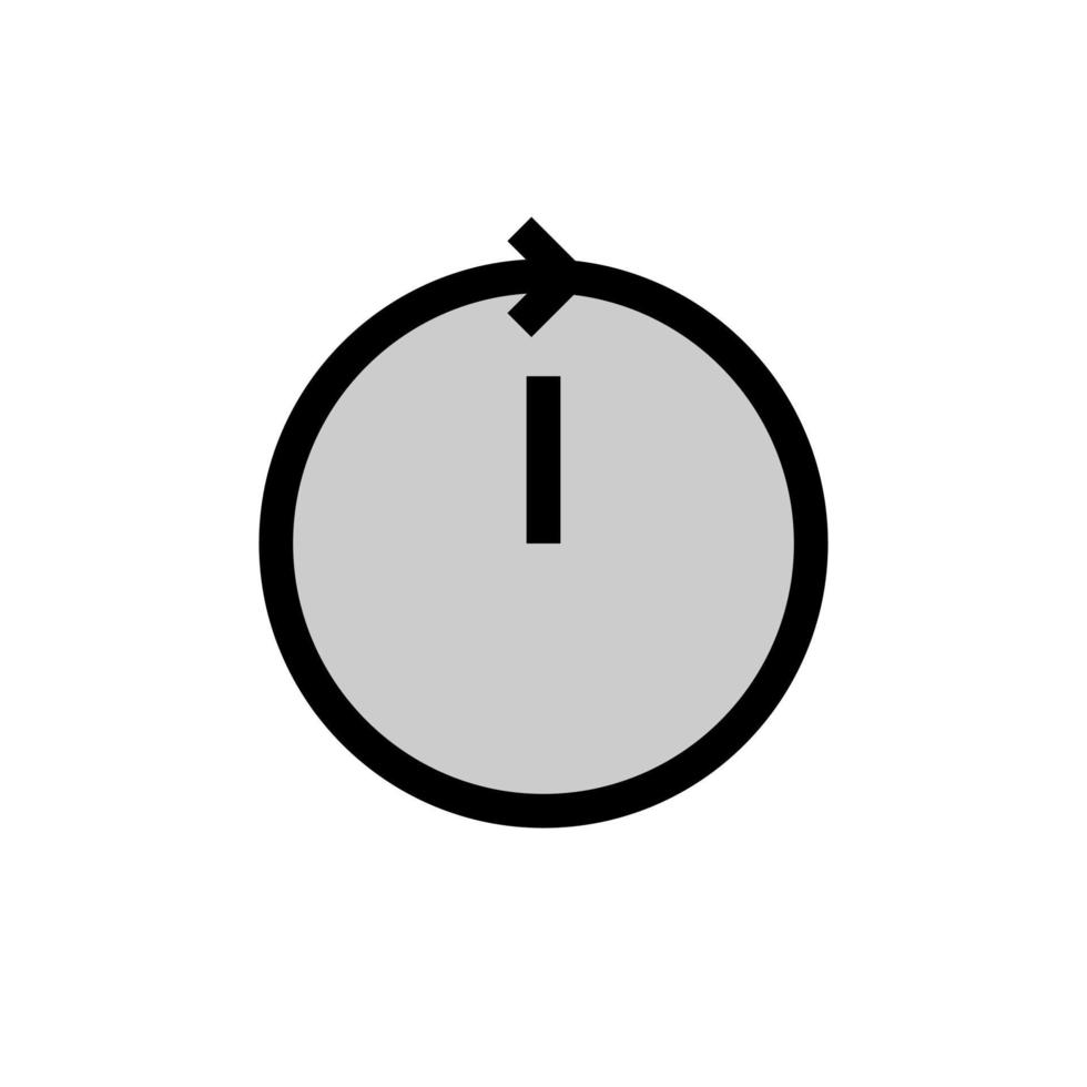 Sixty Minutes Clock Count Simple Vector Icon
