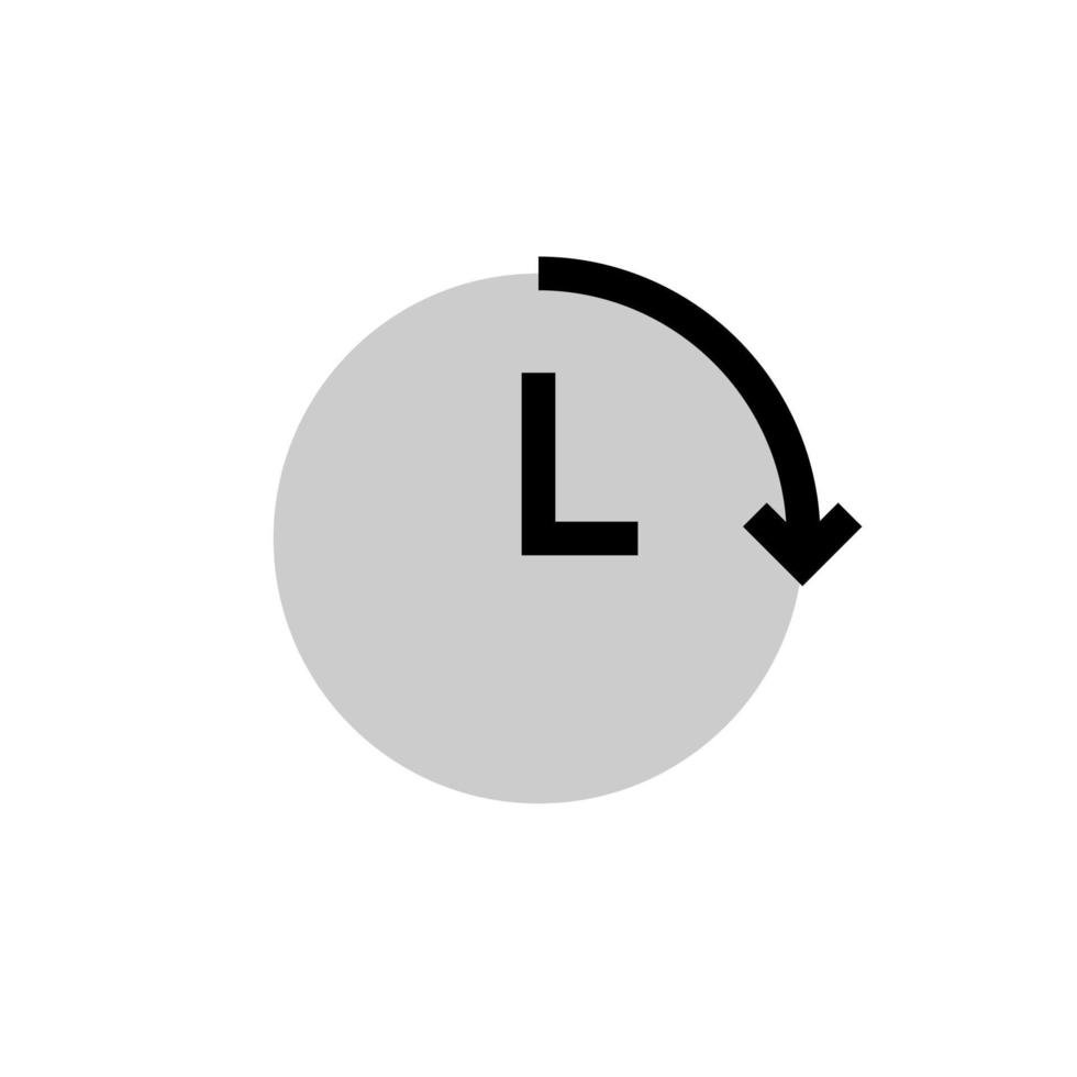 Fifteen Minutes Clock Count Simple Vector Icon