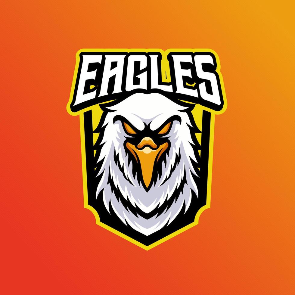 Mascot of eagle head that is suitable for e-sport gaming logo template vector