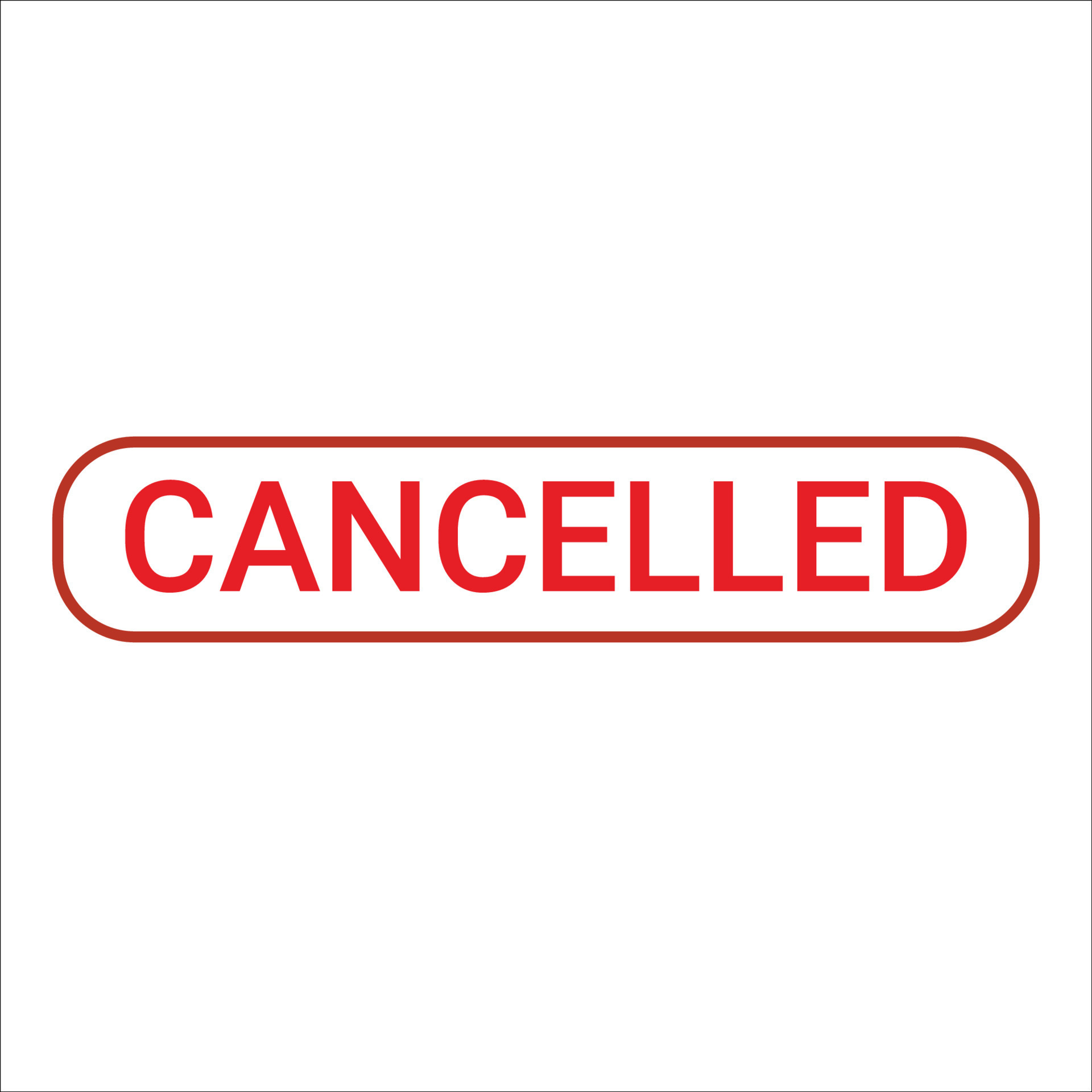 Cancelled red word stamp 22600808 Vector Art at Vecteezy