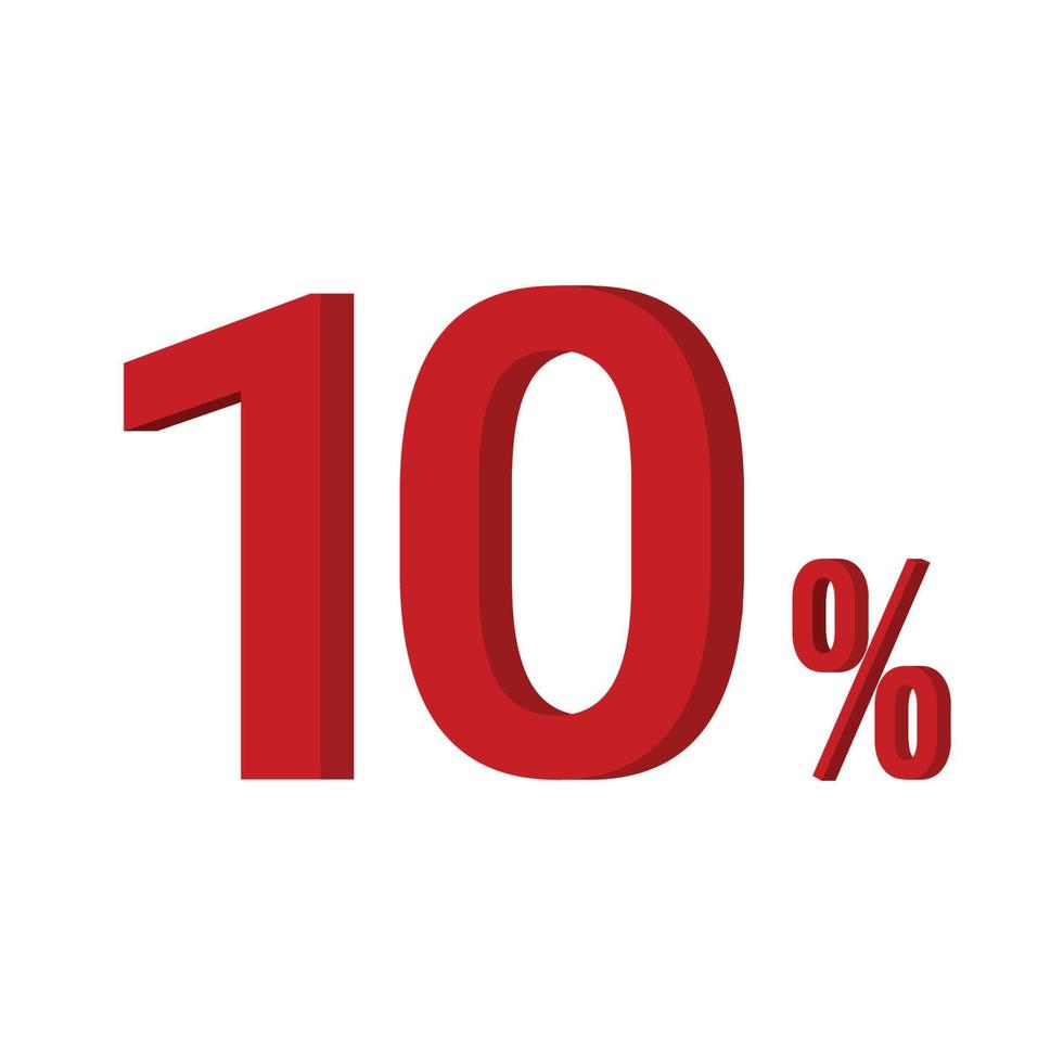 10 percentage discount vector