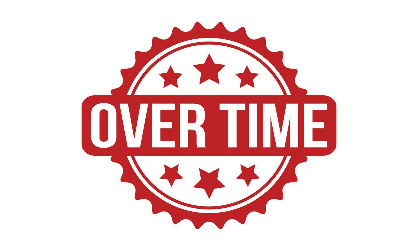 Over Time Rubber Stamp Seal Vector