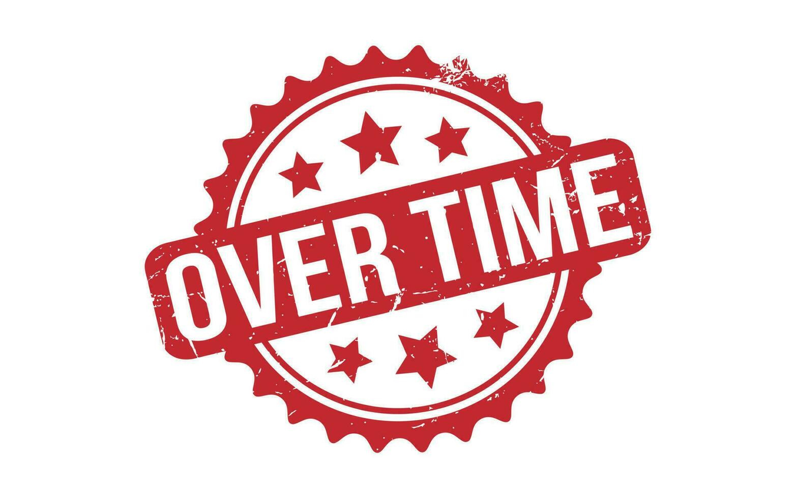 Over Time Stamp Seal Vector Illustration