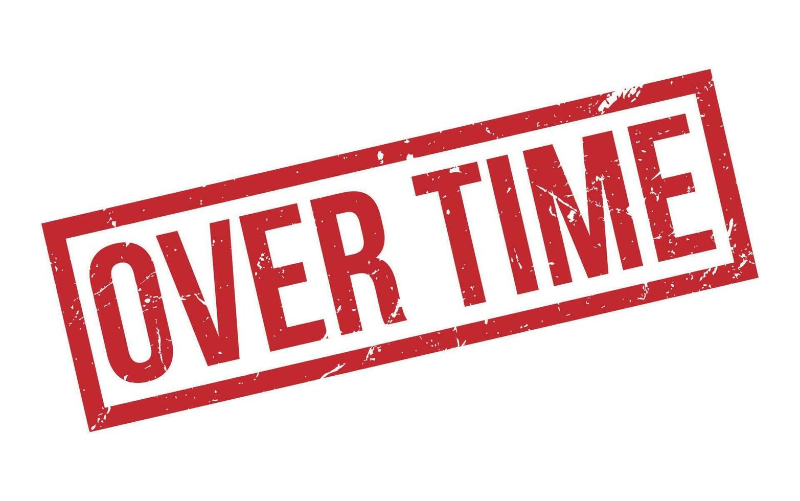 Over Time Stamp Seal Vector Illustration