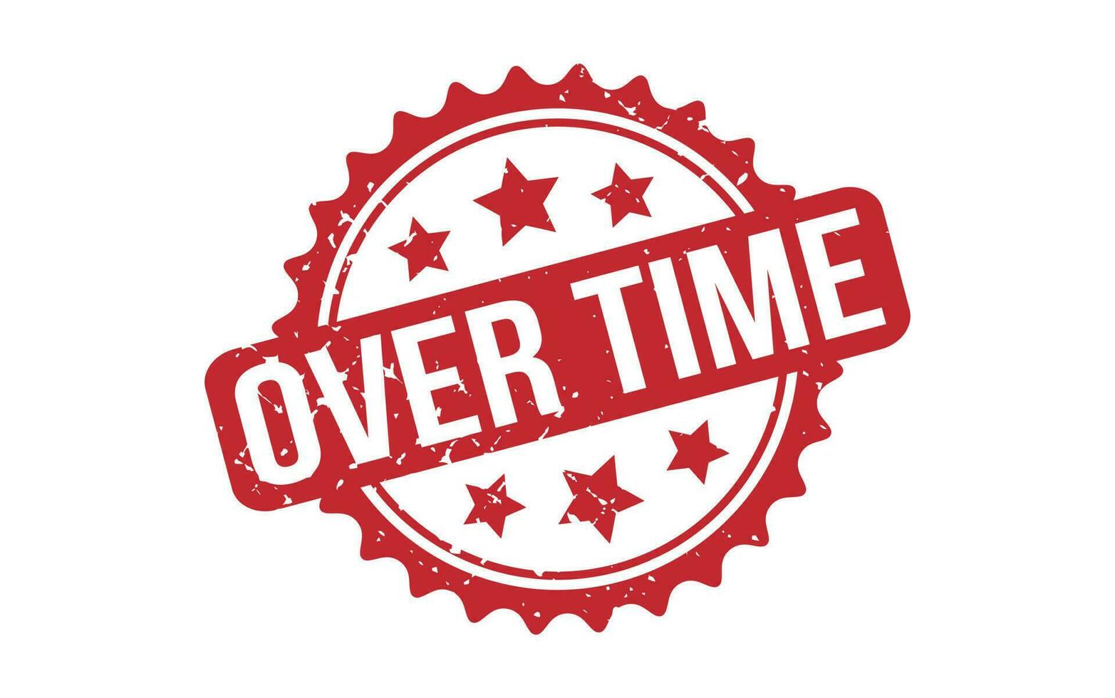 Over Time Stamp Seal Vector Illustration