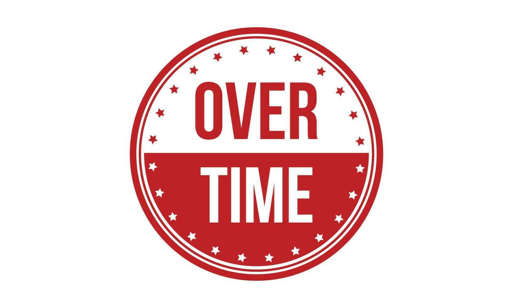 Over Time Rubber Stamp Seal Vector