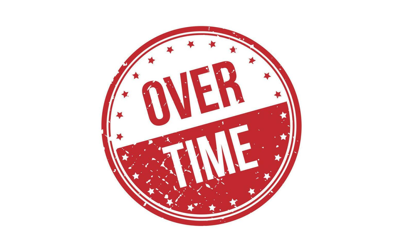 Over Time Rubber Stamp Seal Vector