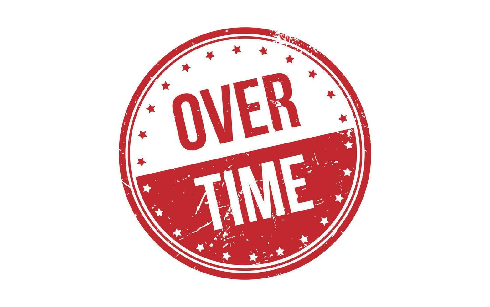 Over Time Stamp Seal Vector Illustration