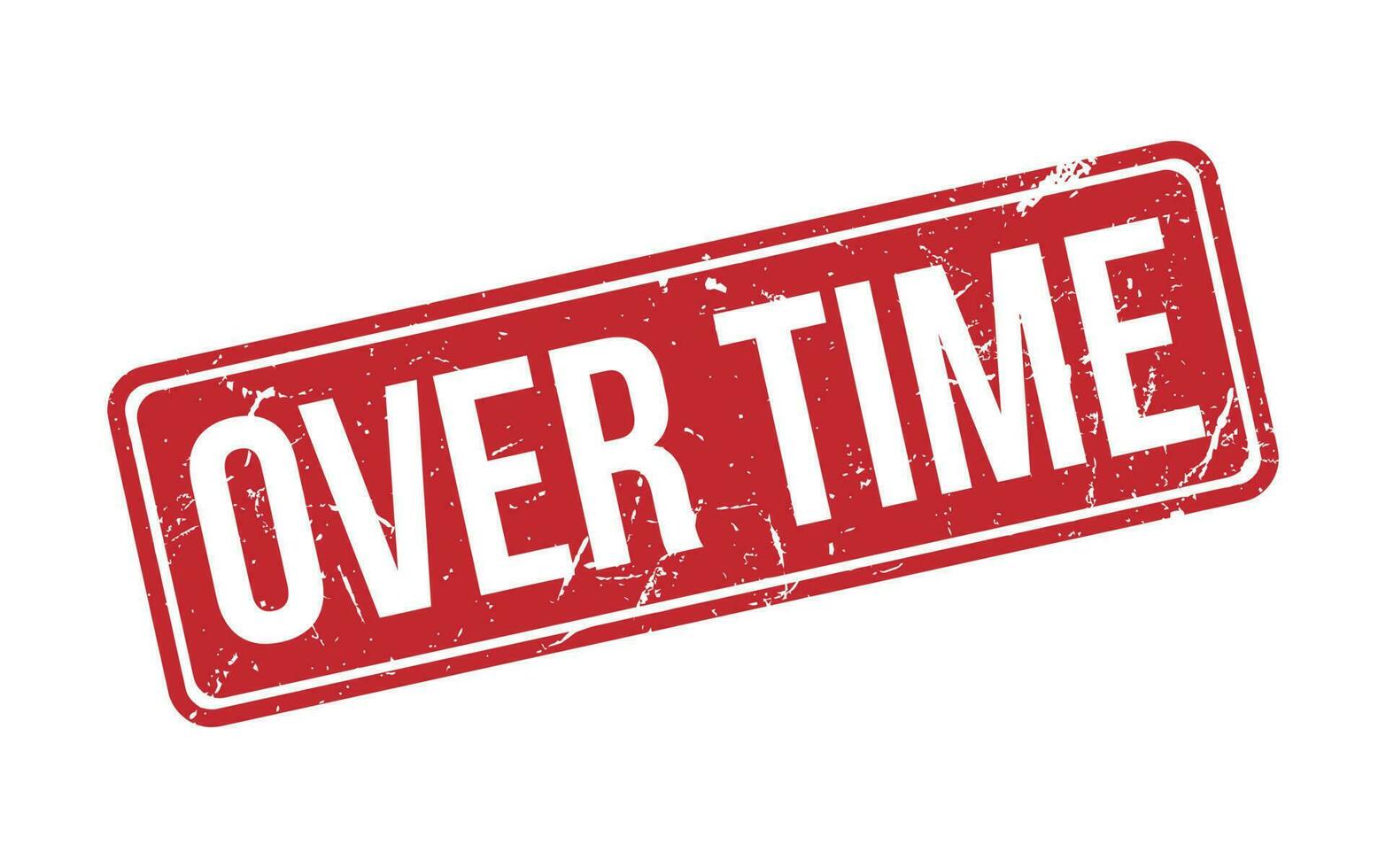 Over Time Stamp Seal Vector Illustration