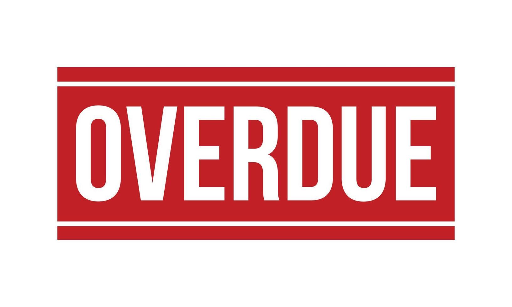 Overdue Rubber Stamp Seal Vector