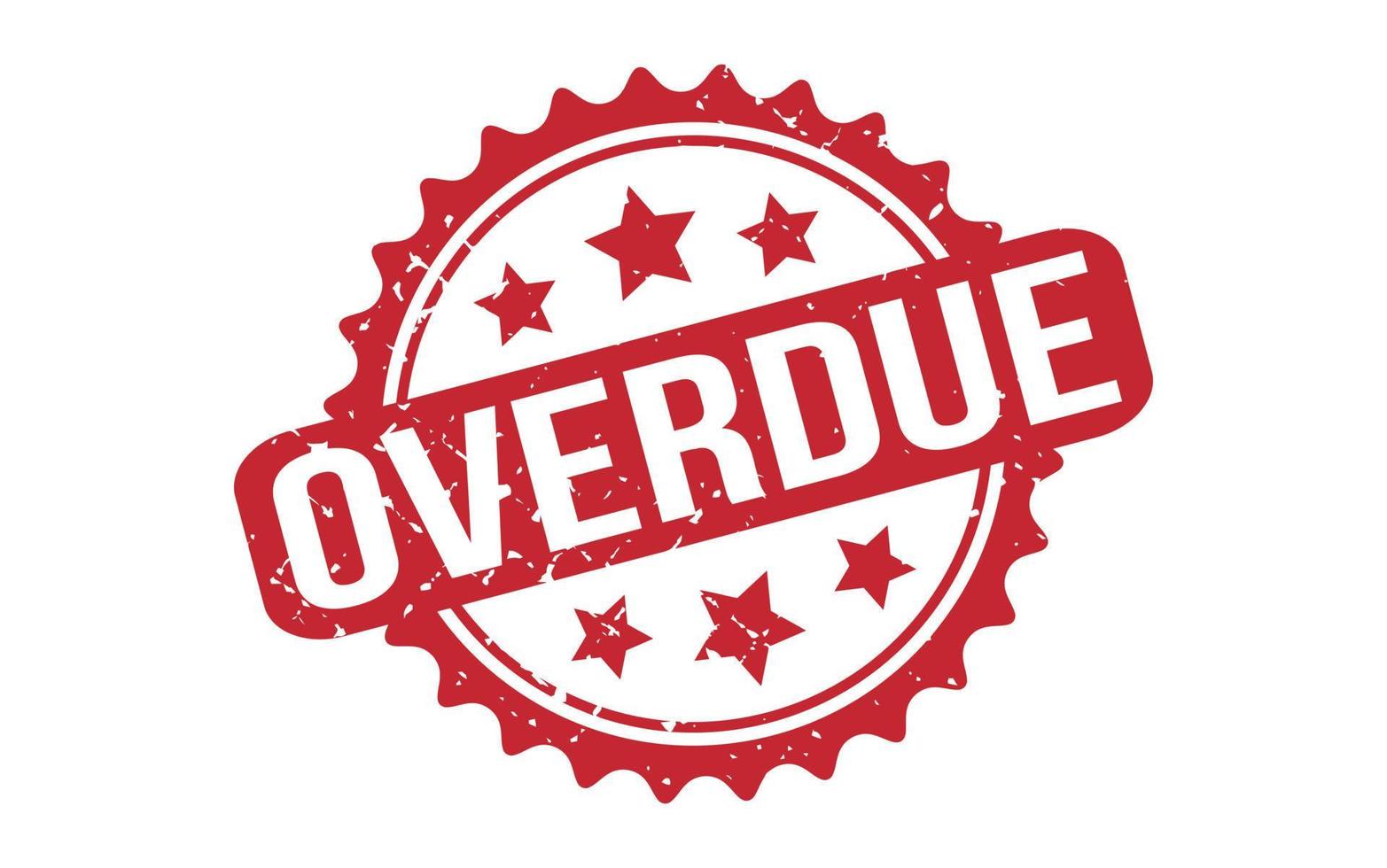 Overdue Rubber Stamp Seal Vector