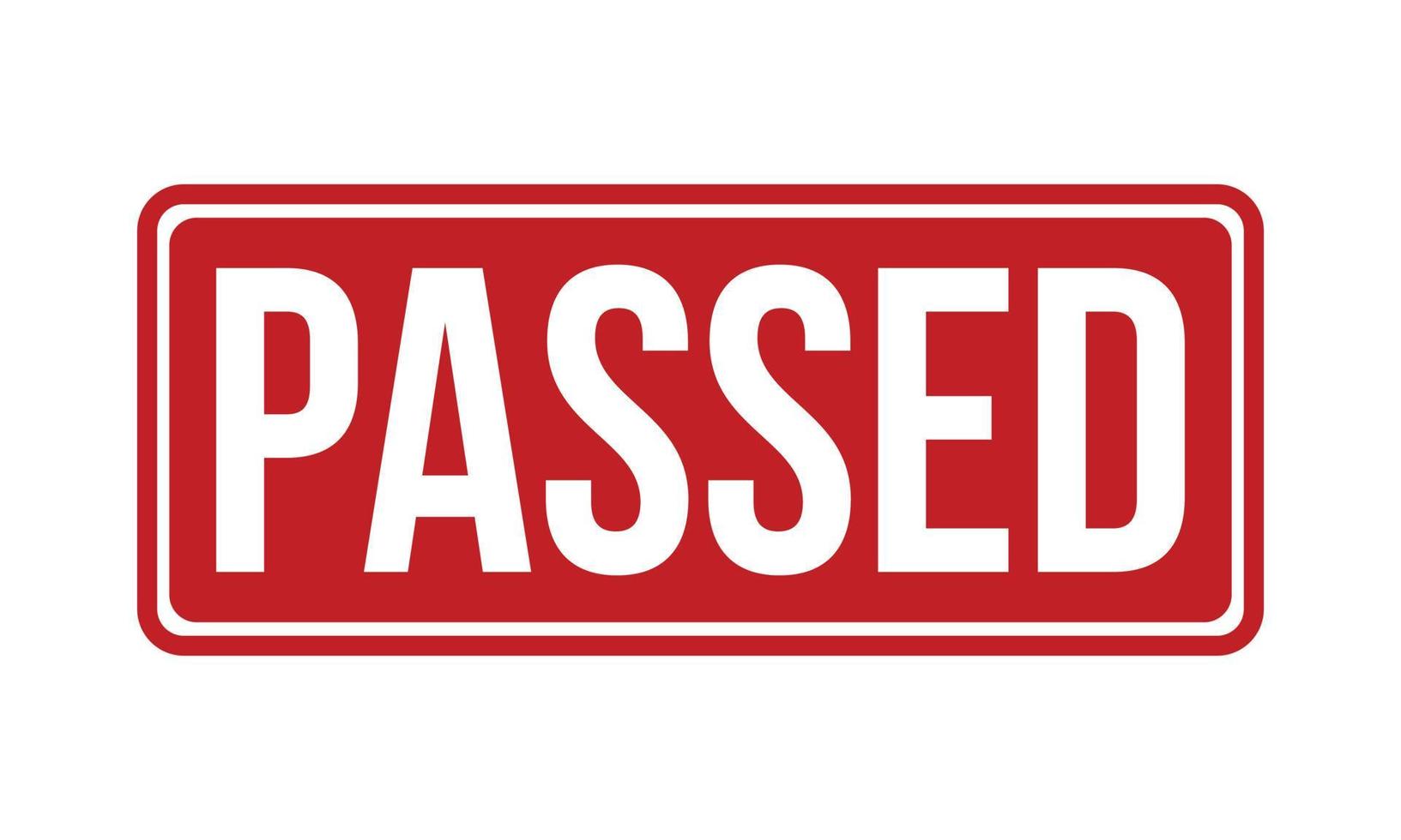 Passed Rubber Stamp Seal Vector