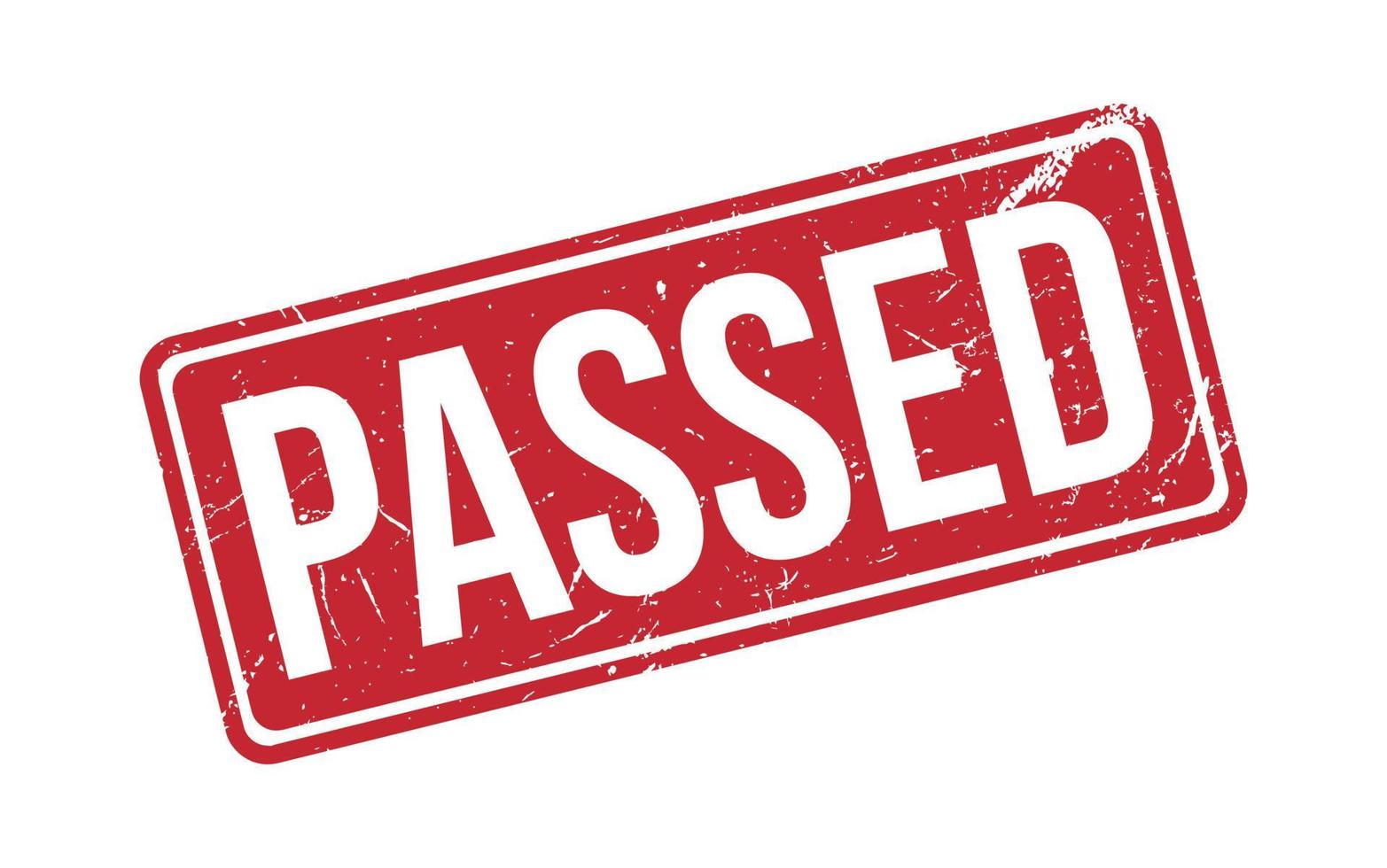 Passed Rubber Stamp Seal Vector