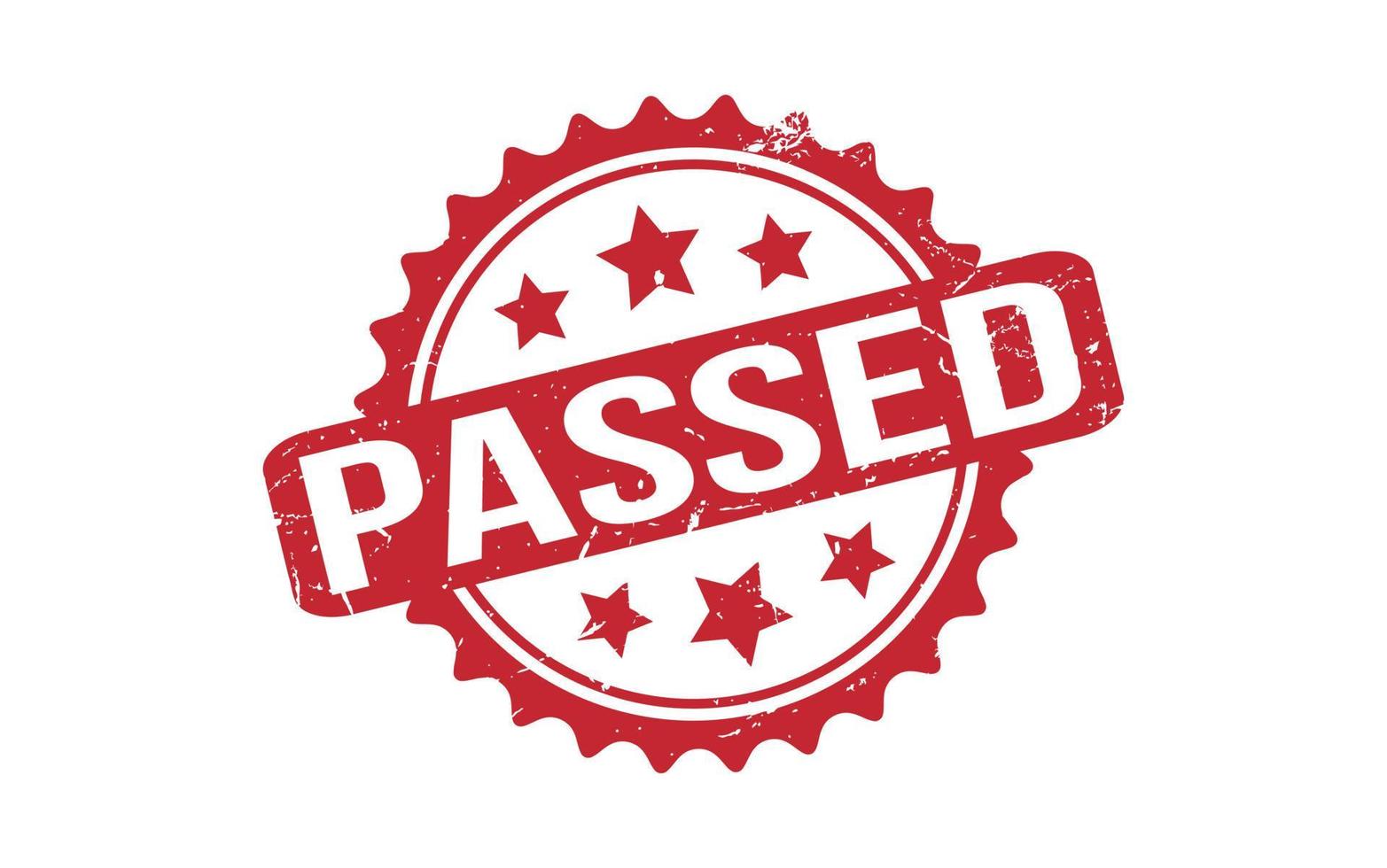 Passed Rubber Stamp Seal Vector
