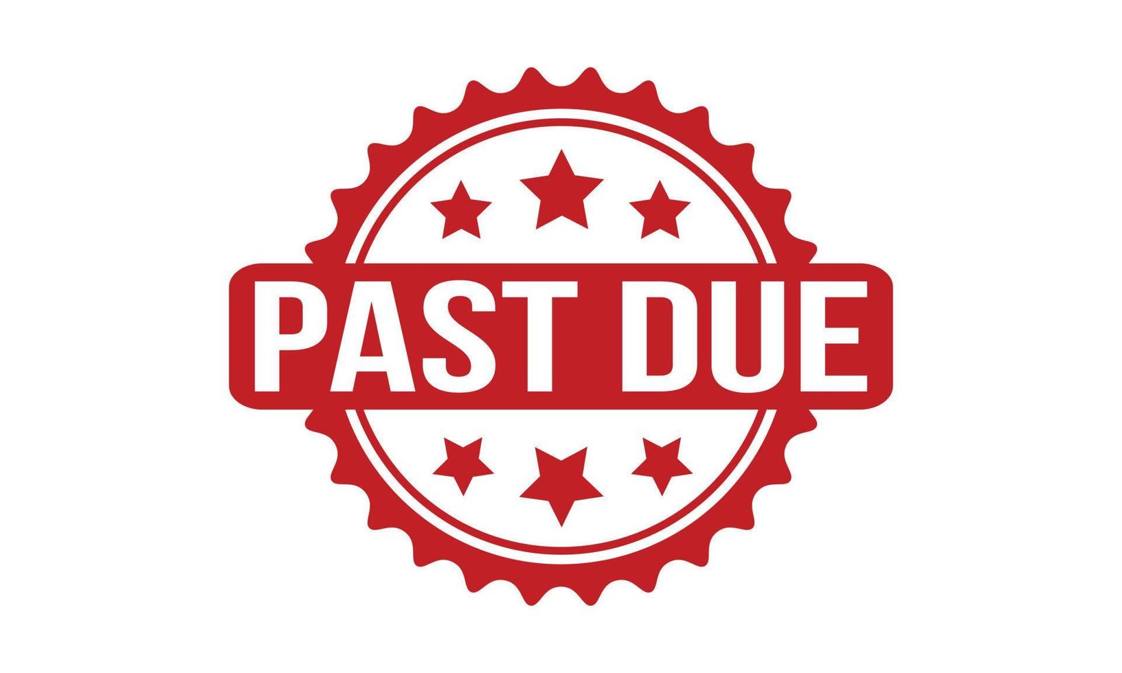 Past Due Rubber Stamp Seal Vector