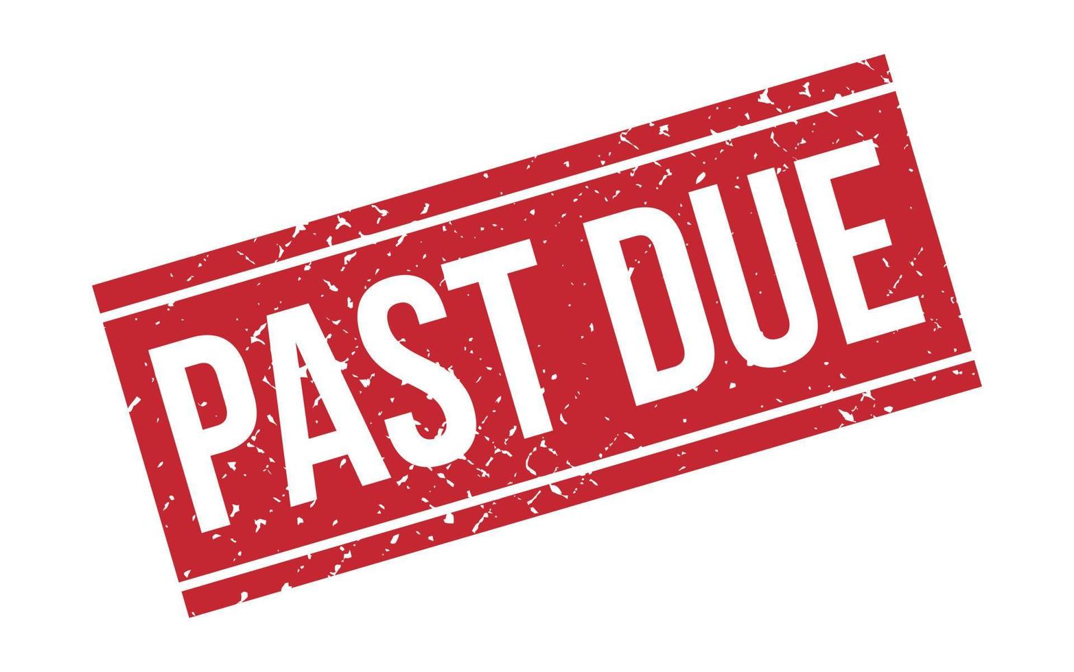 Past Due Rubber Stamp Seal Vector