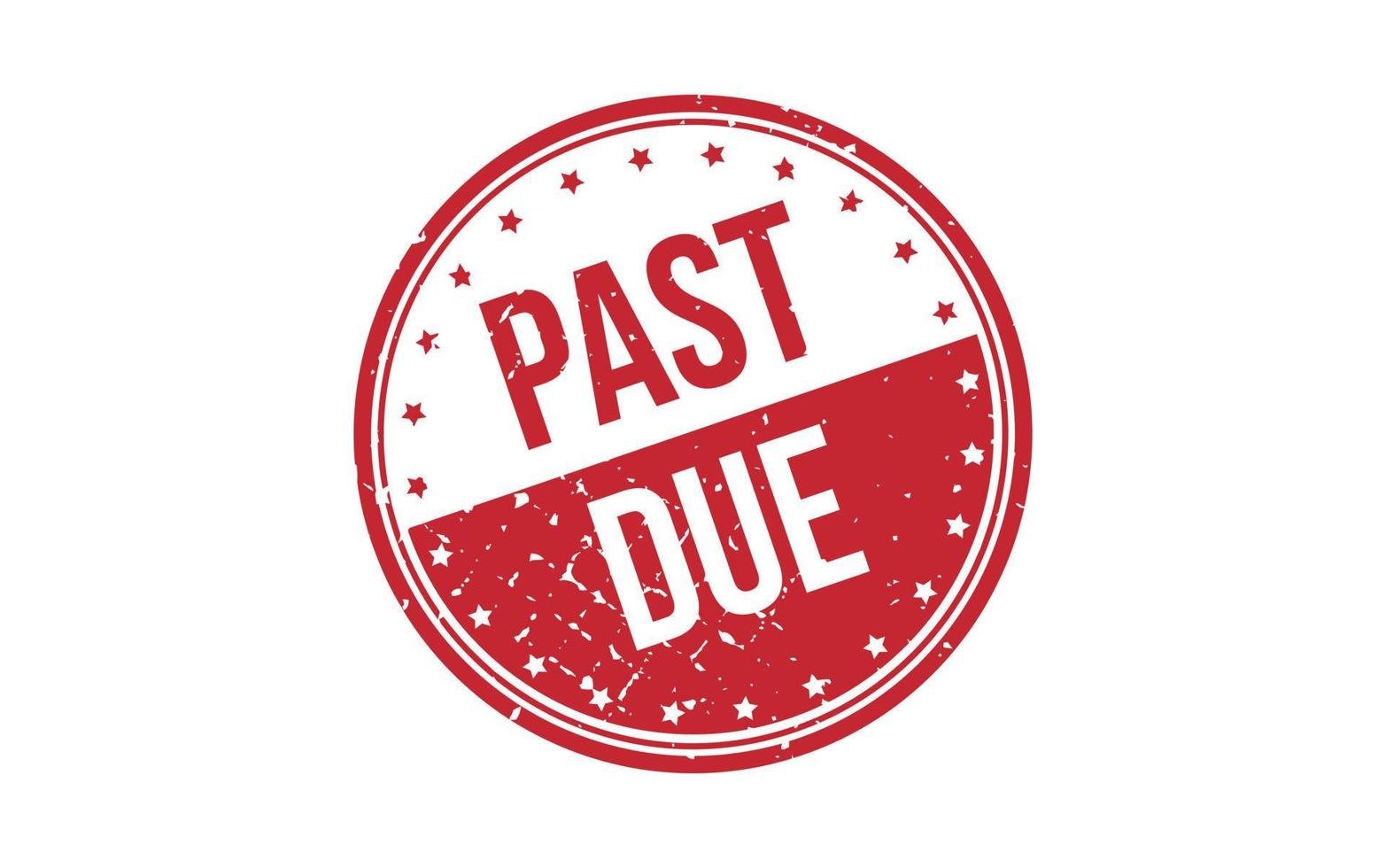 Past Due Rubber Stamp Seal Vector