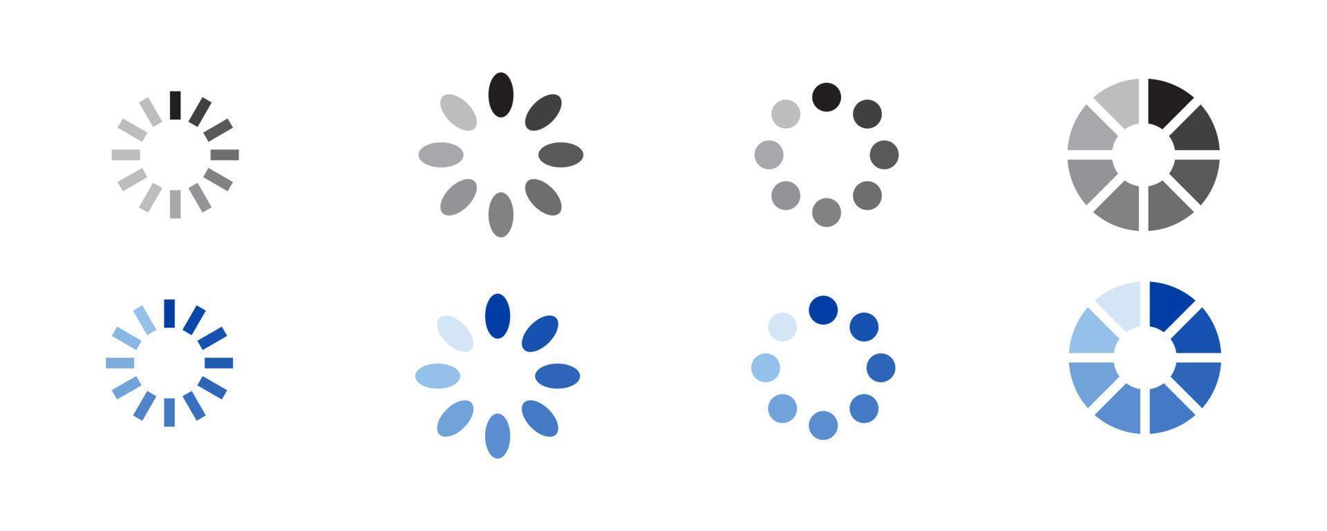 set sign loading vector graphic