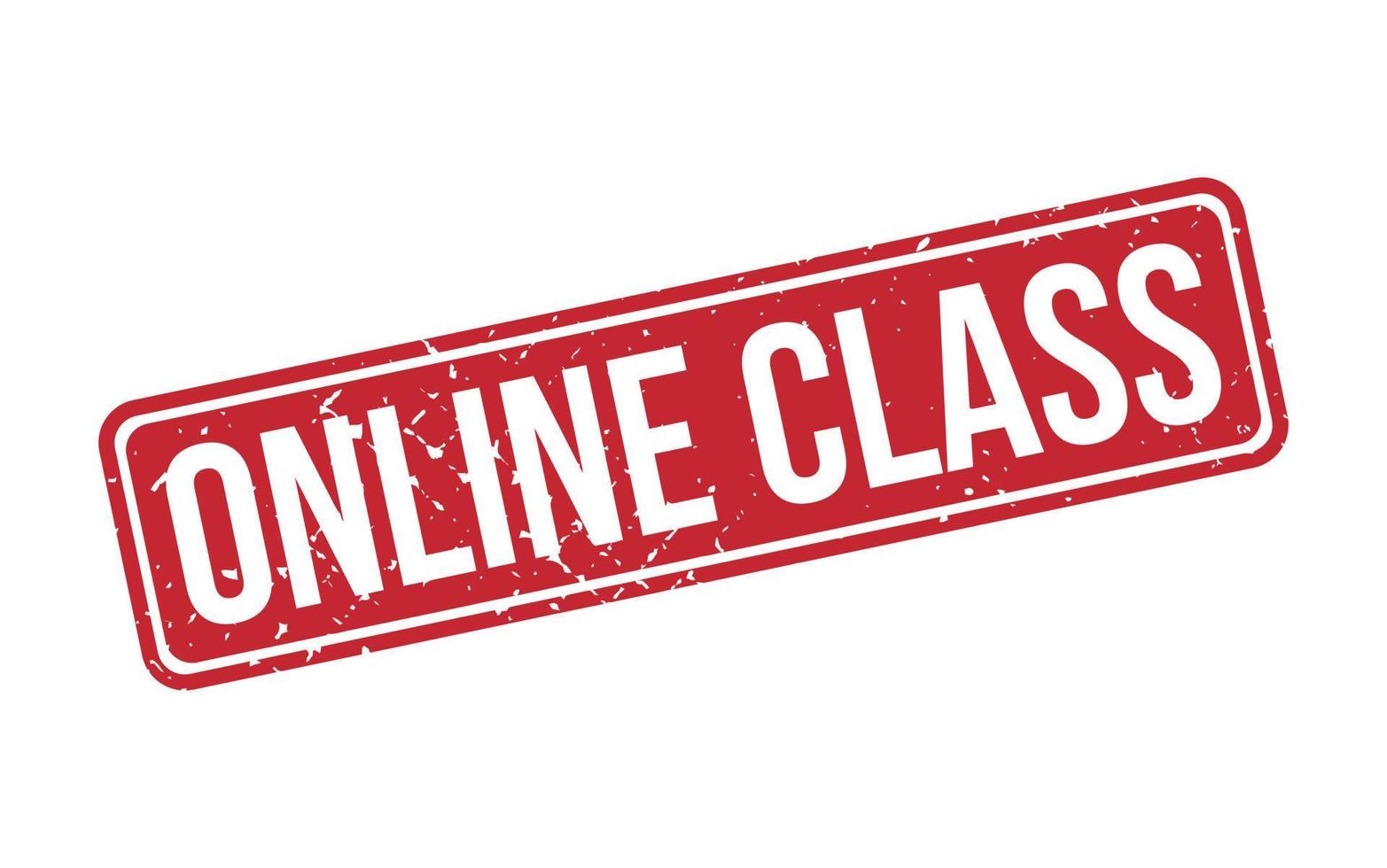 Online Class Stamp Seal Vector Illustration