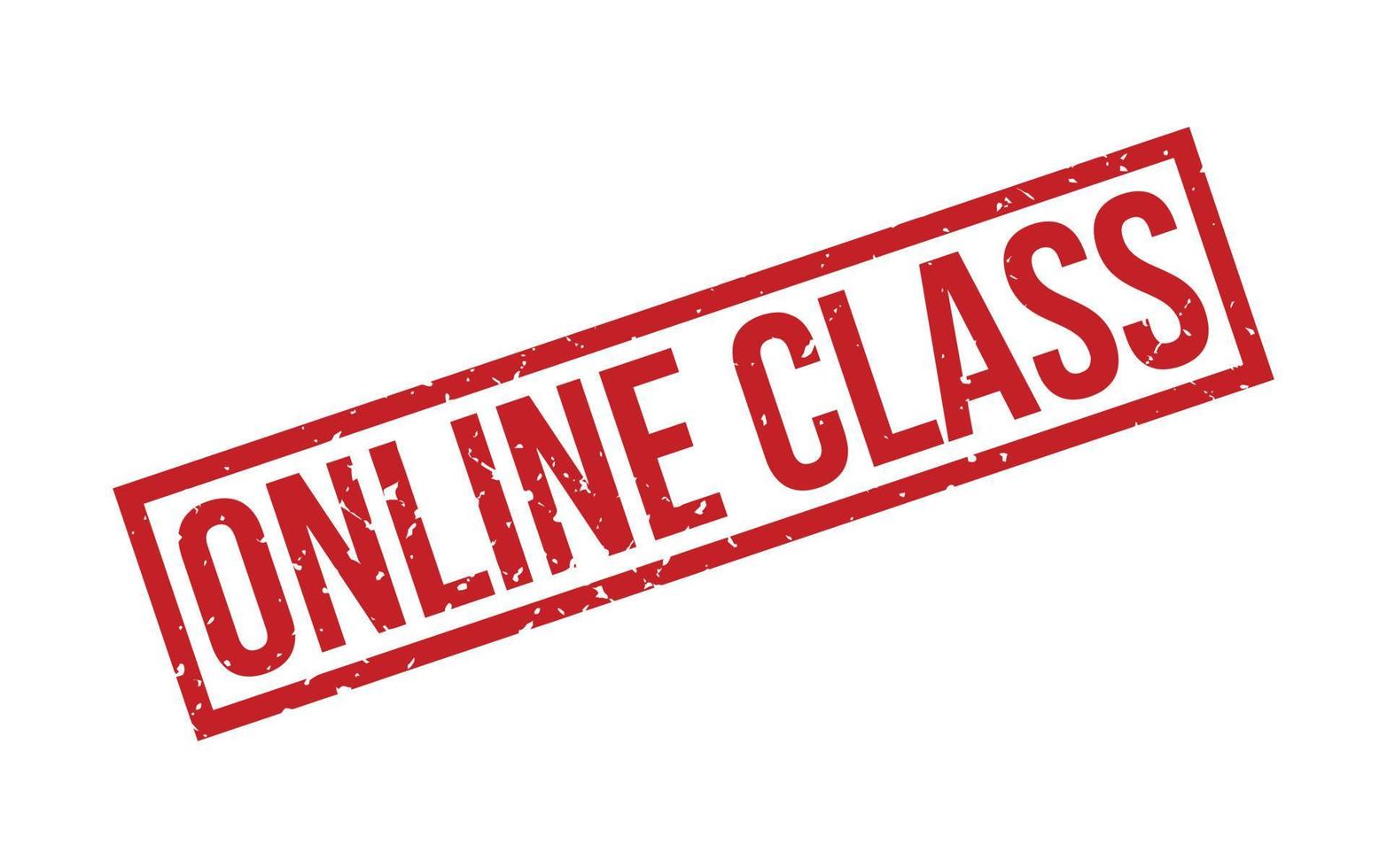 Online Class Stamp Seal Vector Illustration