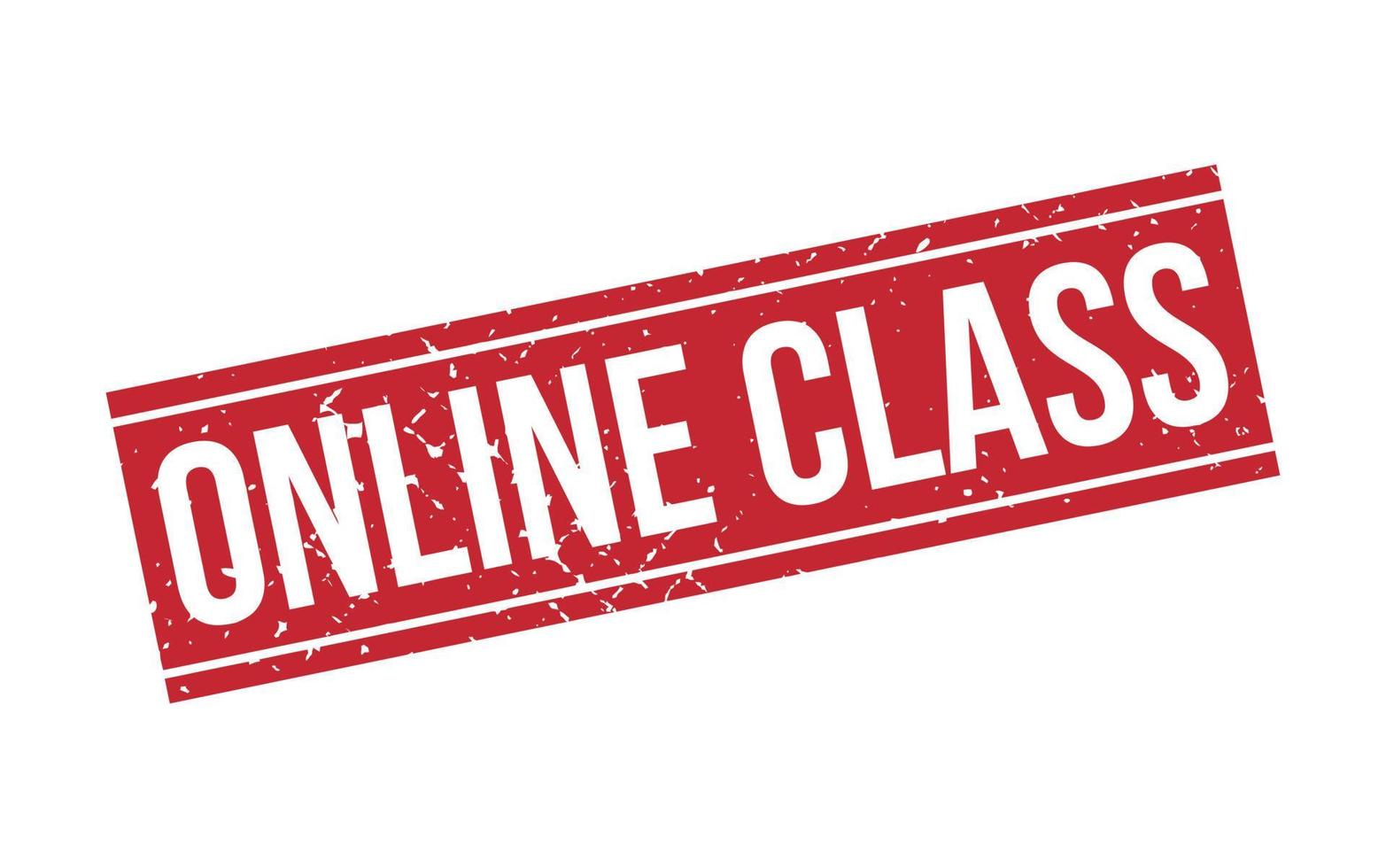 Online Class Stamp Seal Vector Illustration