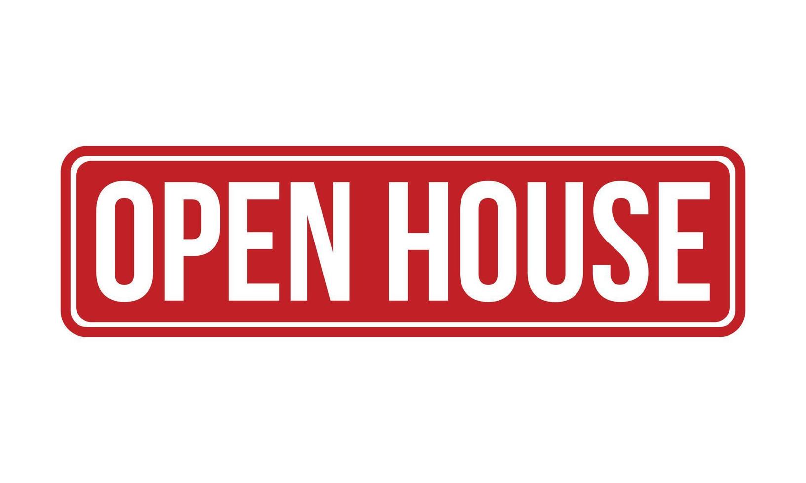 Open House Rubber Stamp Seal Vector