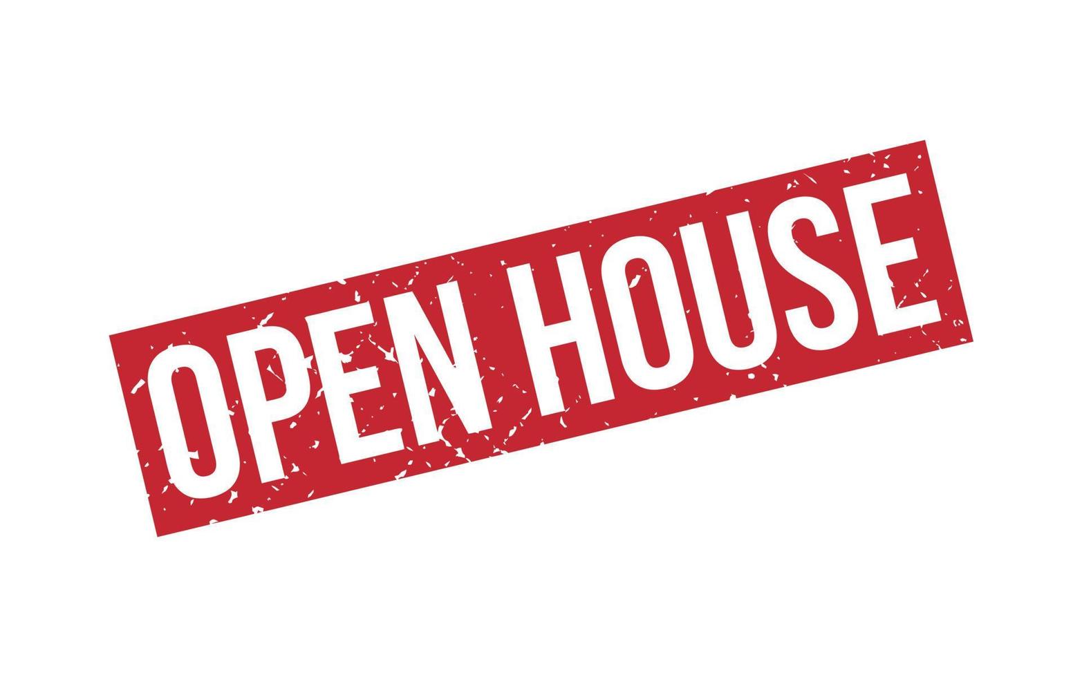 Open House Stamp Seal Vector Illustration