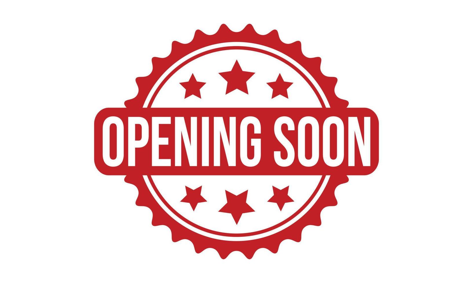 Opening Soon Rubber Stamp Seal Vector