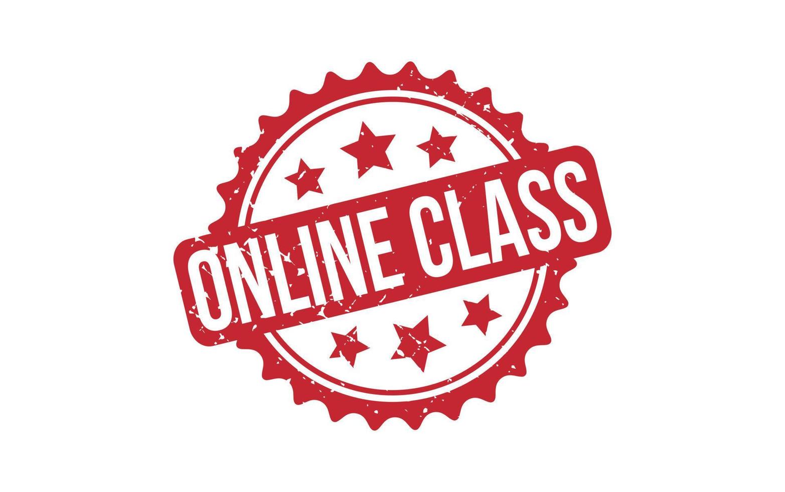Online Class Stamp Seal Vector Illustration