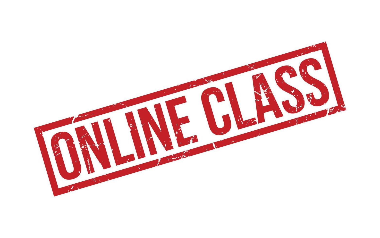 Online Class Rubber Stamp Seal Vector