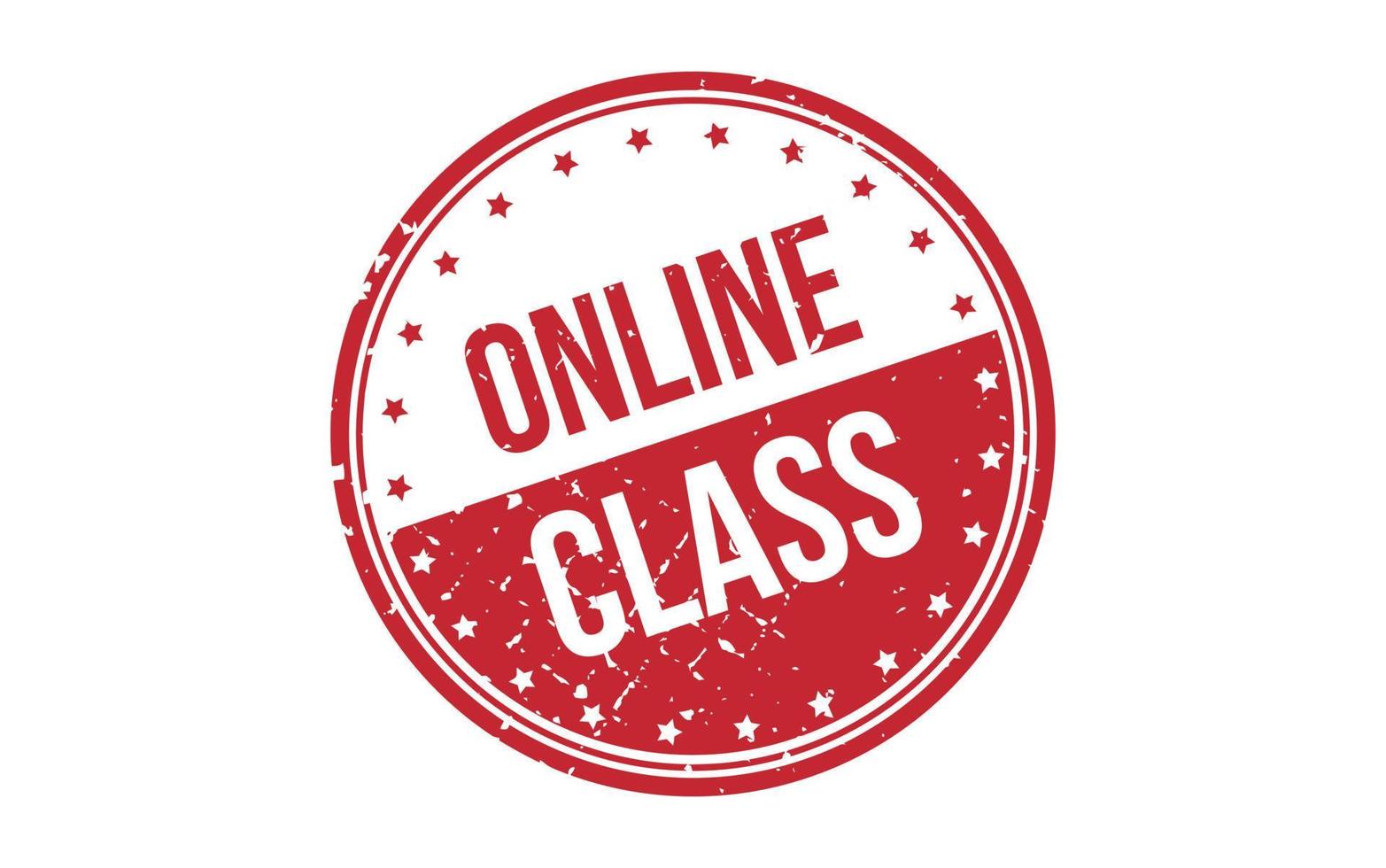 Online Class Stamp Seal Vector Illustration