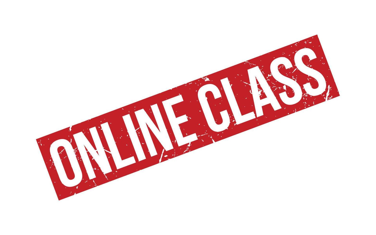 Online Class Rubber Stamp Seal Vector