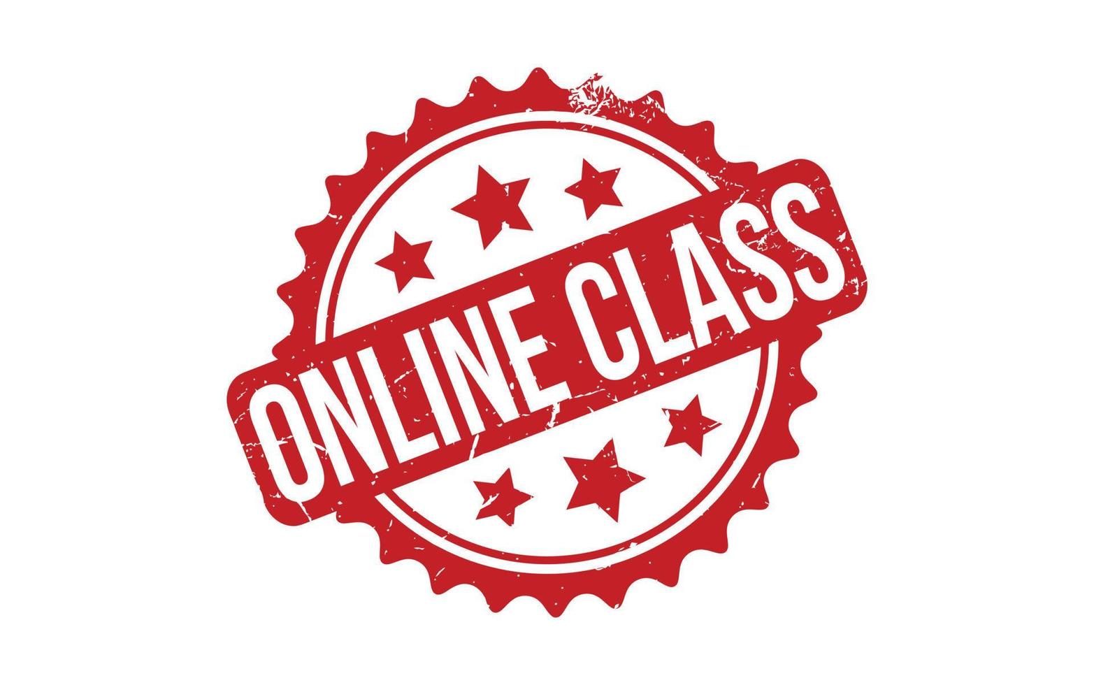 Online Class Stamp Seal Vector Illustration