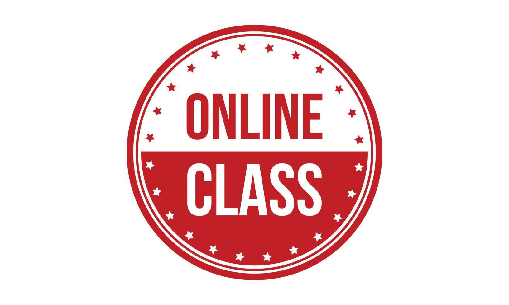 Online Class Rubber Stamp Seal Vector
