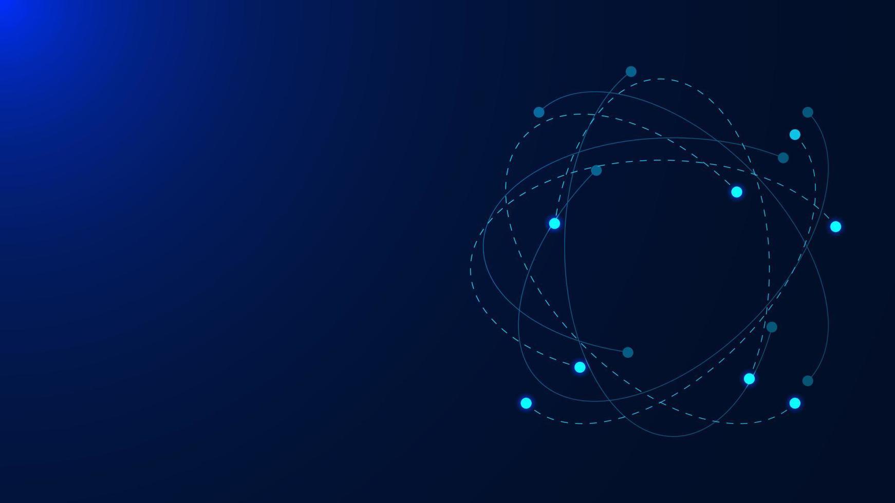 Global communication technology concept with glowing dots and lines connection background design. Vector illustration.