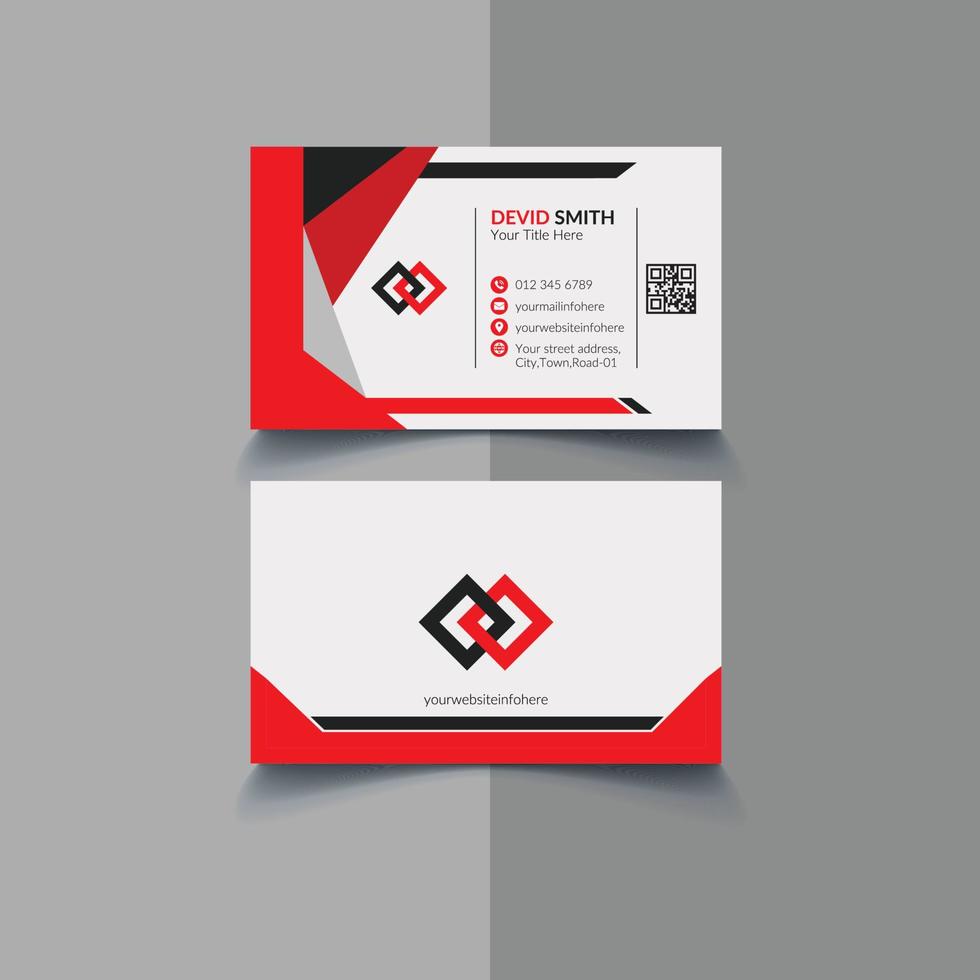 Unique modern stylish business card template design vector