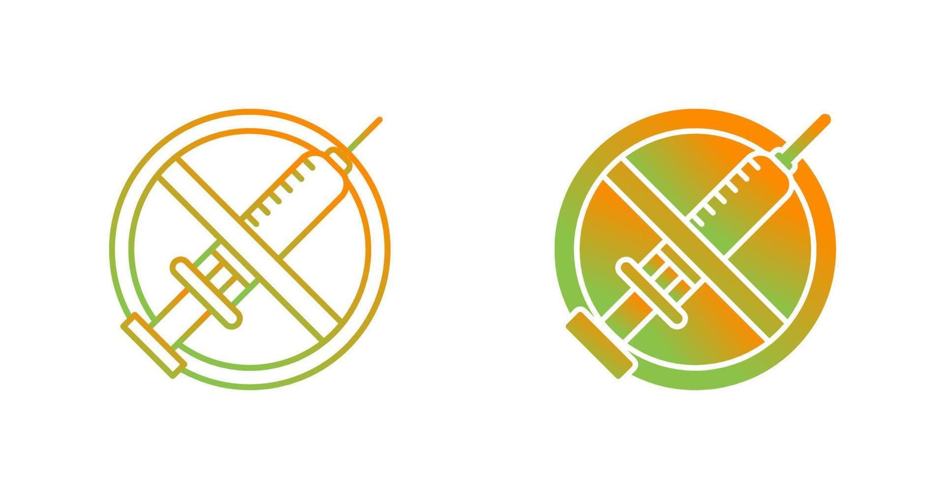 No Vaccines Vector Icon