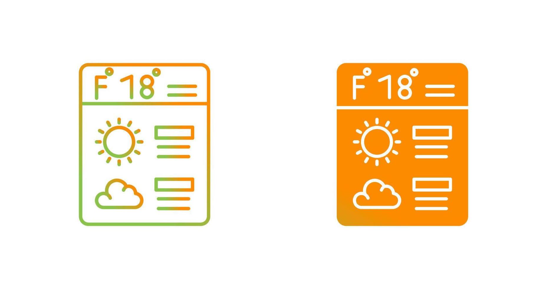 Forecast Vector Icon