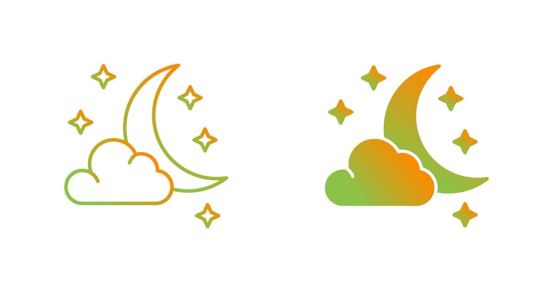 Starry Night Vector Icon