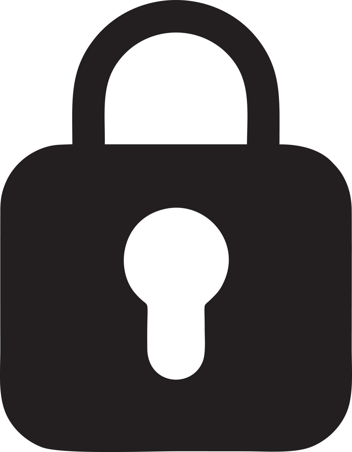 Lock security icon symbol vector image. Illustration of the key secure