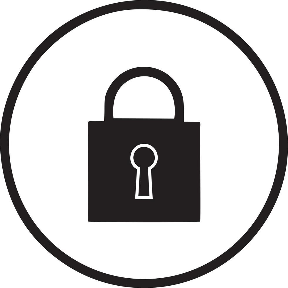 Lock security icon symbol vector image. Illustration of the key secure access system vector design. EPS 10