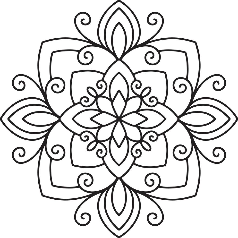 beautyful flower mandala vector