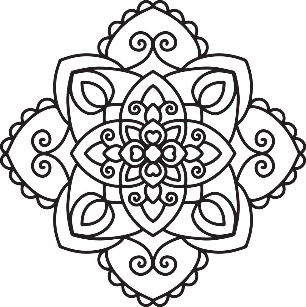 beautyful flower mandala vector