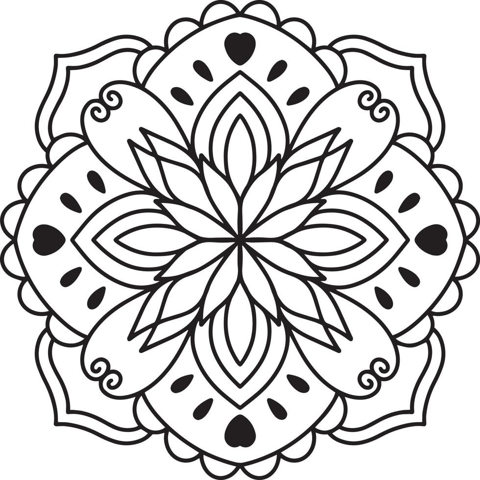 beautyful flower mandala vector