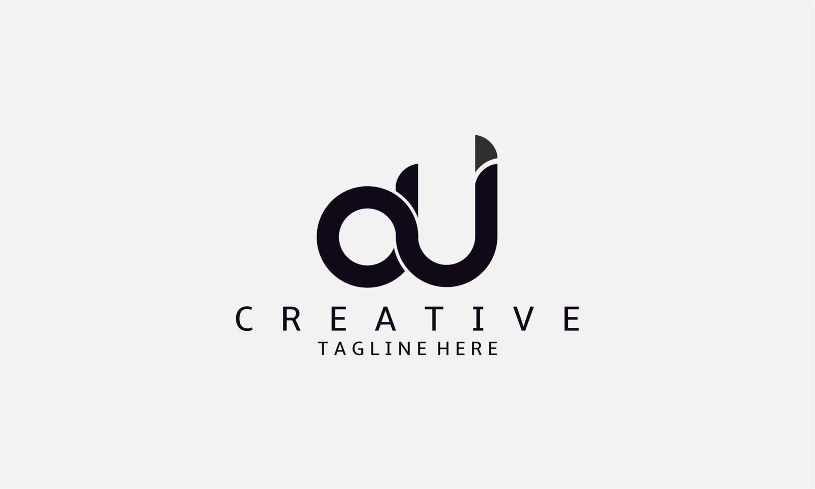 Modern creative DJ or OU Logo Design and template. DJ or OU icon initials based Monogram and Letters in vector. vector