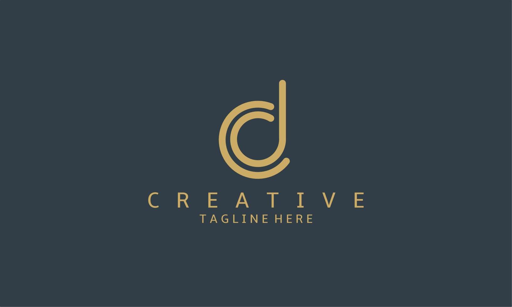 Luxury CD Letter Logo Design. Modern minimalistic creative CD or DC letter initial icon vector template. Premium logo with golden design. Elegant corporate identity.