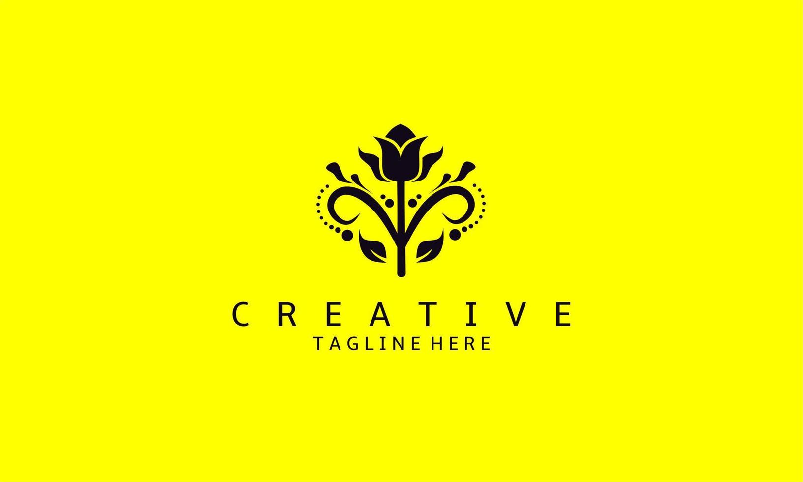 Logo design template. Luxurious, majestic, and beautiful flower logo design. very suitable for logo skincare, fashion, salon, etc. Beautiful flower vector. vector