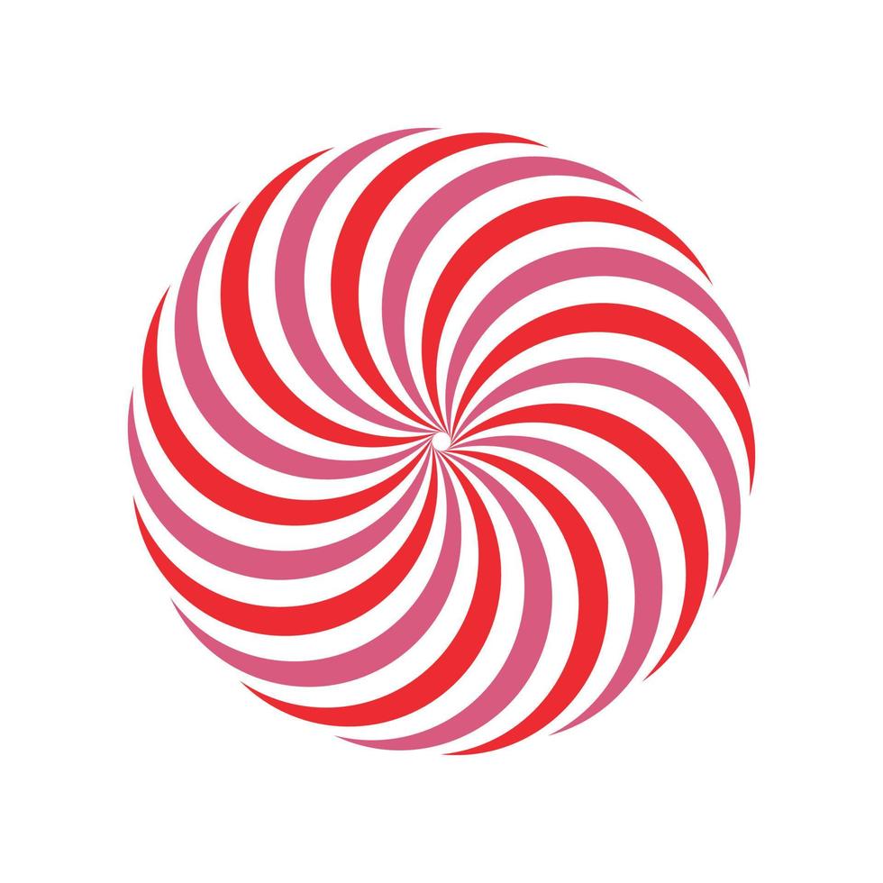 rojo y rosado movimiento espiral circulo vector