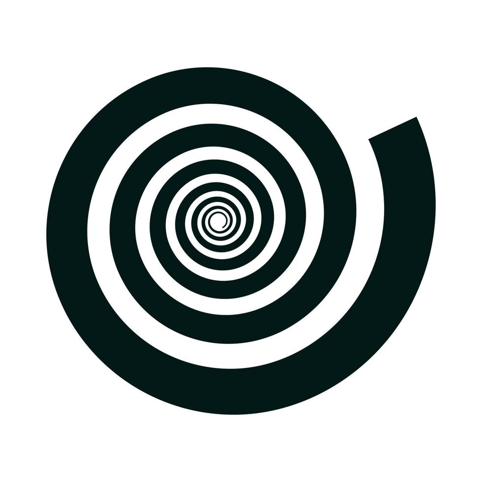 Hypnotic spiral tunnel logo vector art