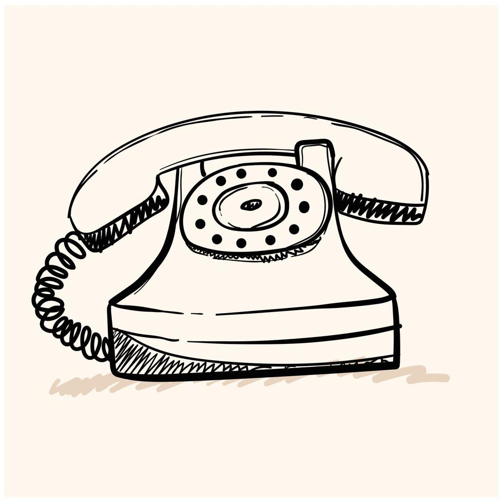 old telephone icon vector